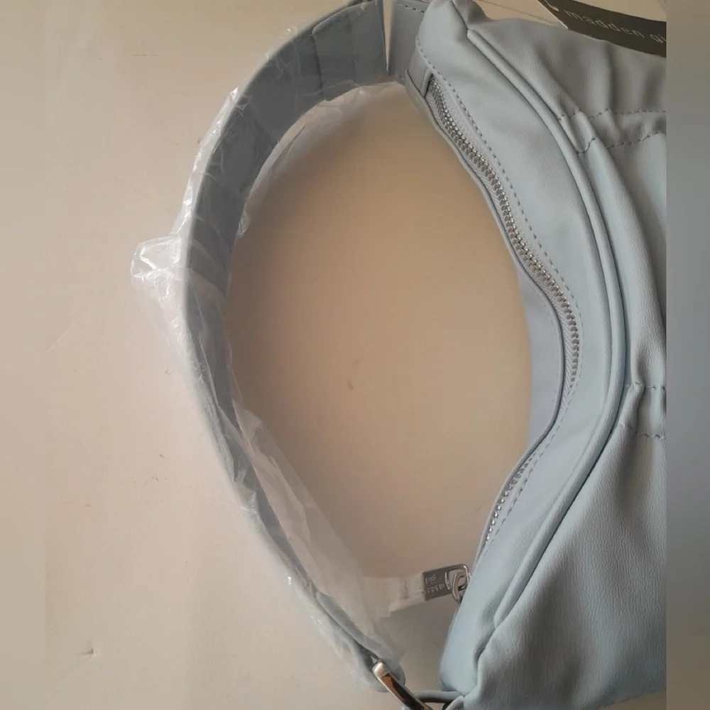 Madden Girl Crescent Light Blue Shoulder Bag - Picture 14 of 14